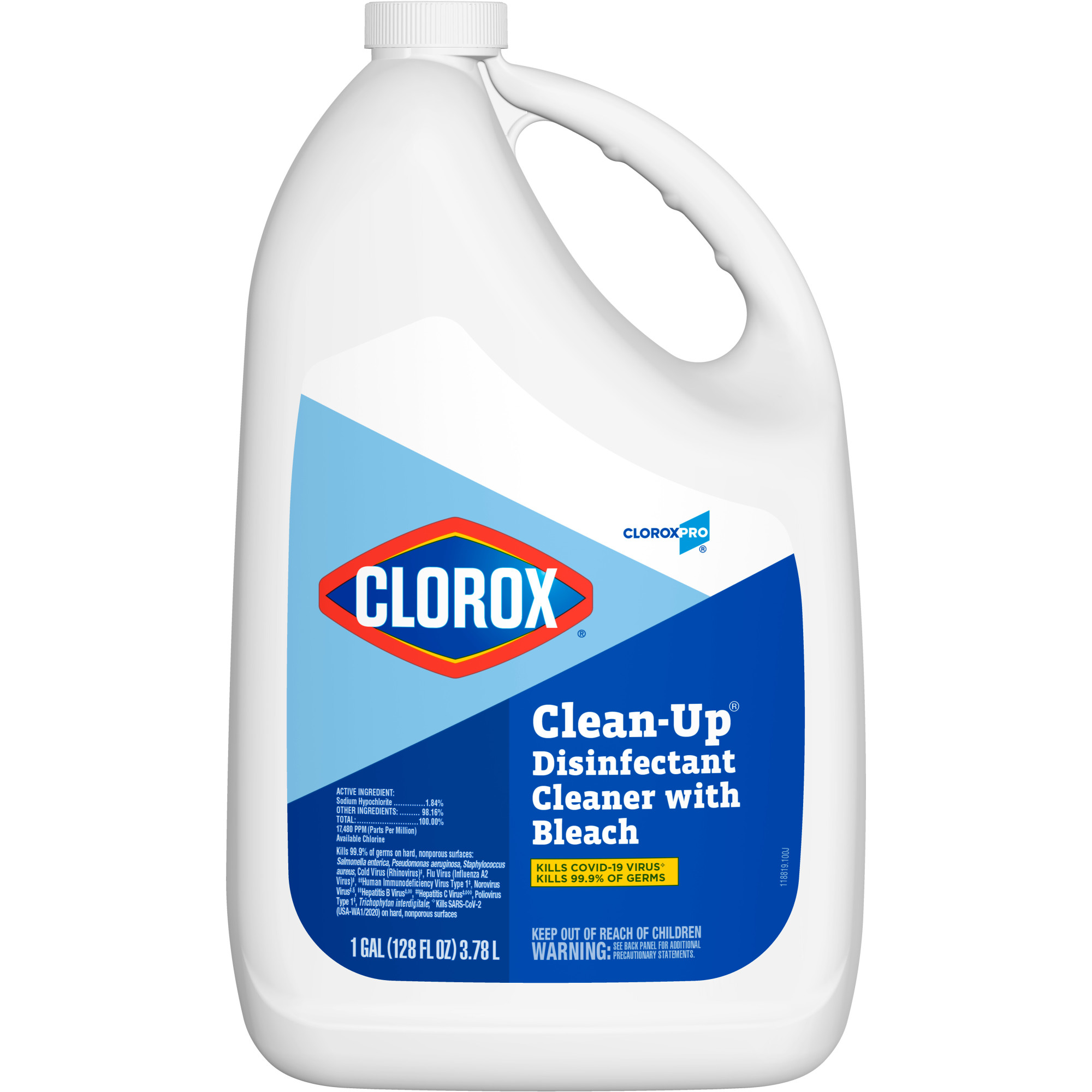 Clorox Clean-Up Disinfectant Cleaner with Bleach Refill, 128 Ounces 4 / cs