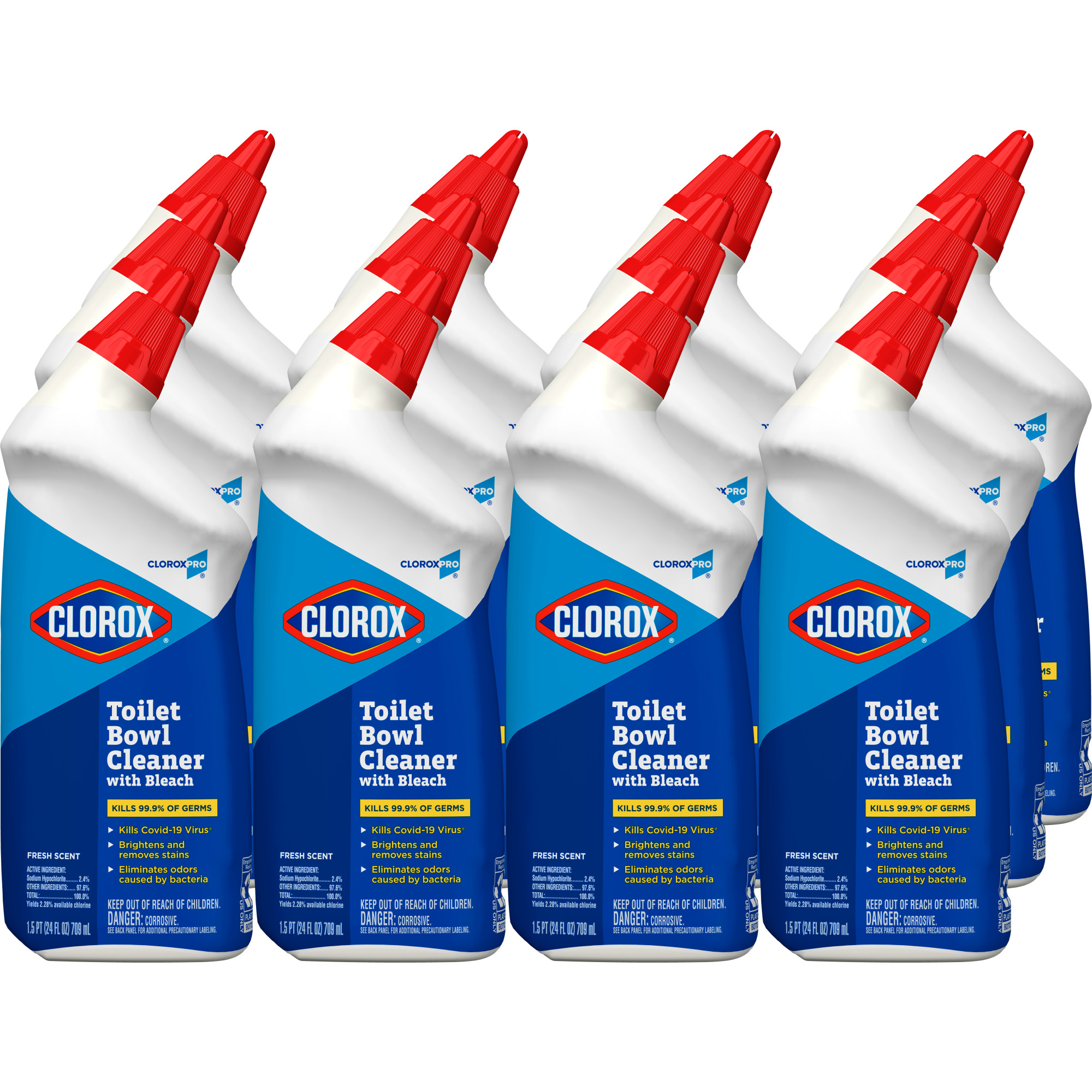Clorox Toilet Bowl Cleaner w/ Bleach 24 oz. Fresh Scent 12 / cs