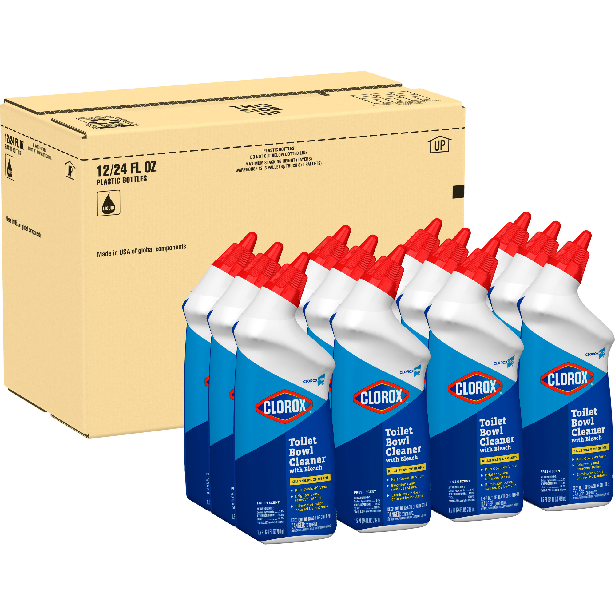 Clorox Toilet Bowl Cleaner w/ Bleach 24 oz. Fresh Scent 12 / cs