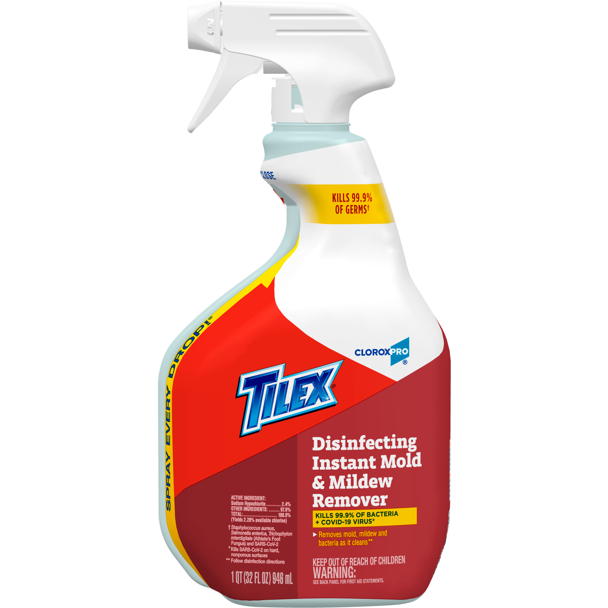 Clorox Tilex Instant Mold & Mildew Remover 32 oz. Spray Disinfect 9 / cs