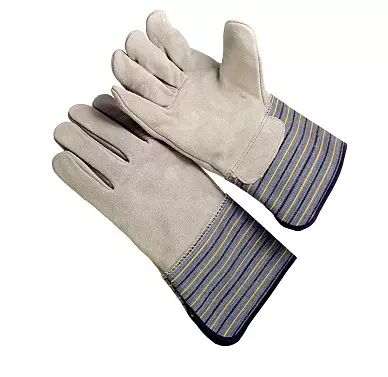 Full leather back, 4.5” rubberized cuff, lined