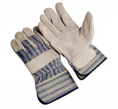 Stripe fabric back, 2.5′ rubberized cuff, lined palm