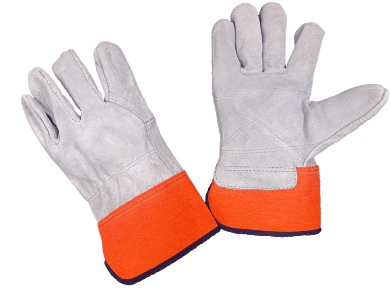 Work glove,inside double palm,full leather back.