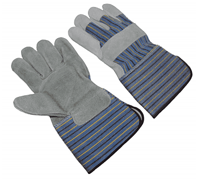 Stripe fabric back, 4.5′ rubberized cuff, lined palm