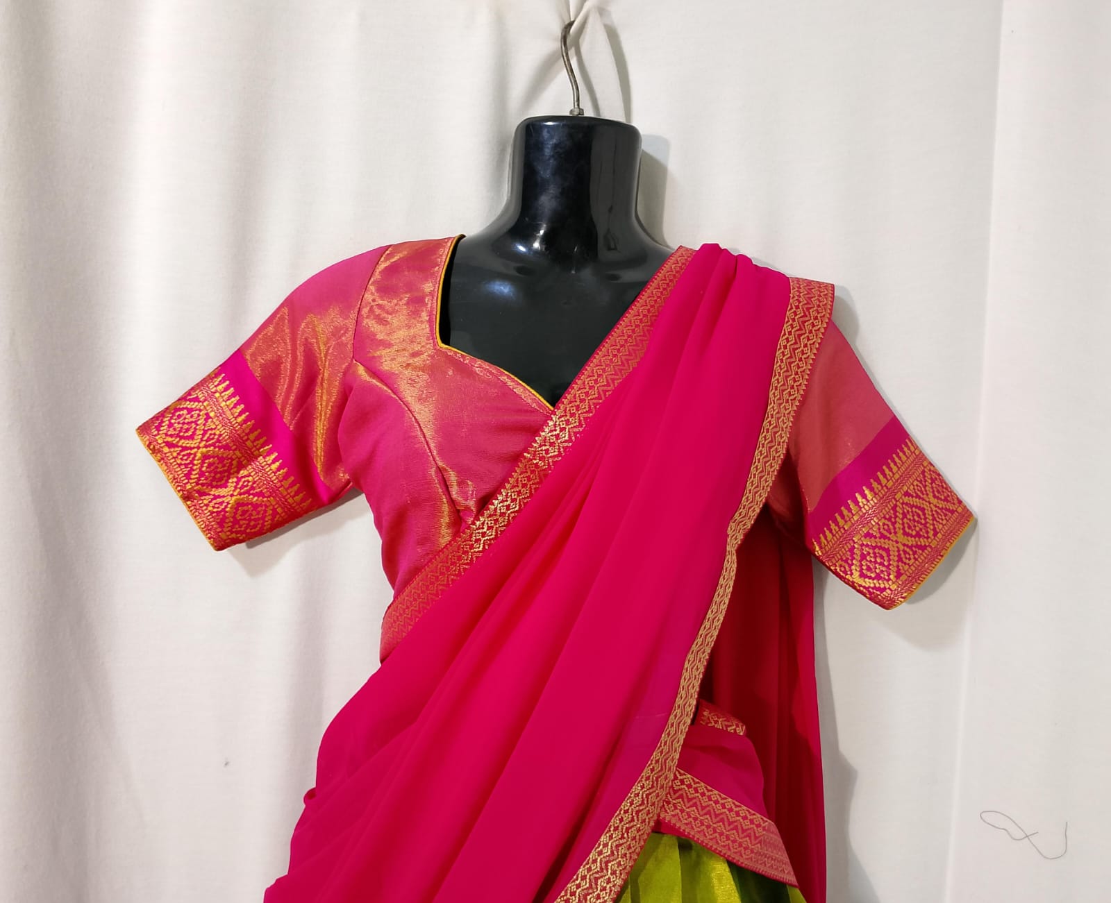 C214: Ready To Ship Beautiful Pure Tissue Lehenga Set