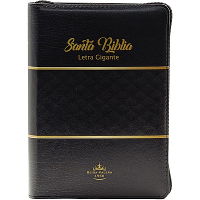 Santa Biblia Manual Letra Gigante Imitación Piel, Negra 14 puntos