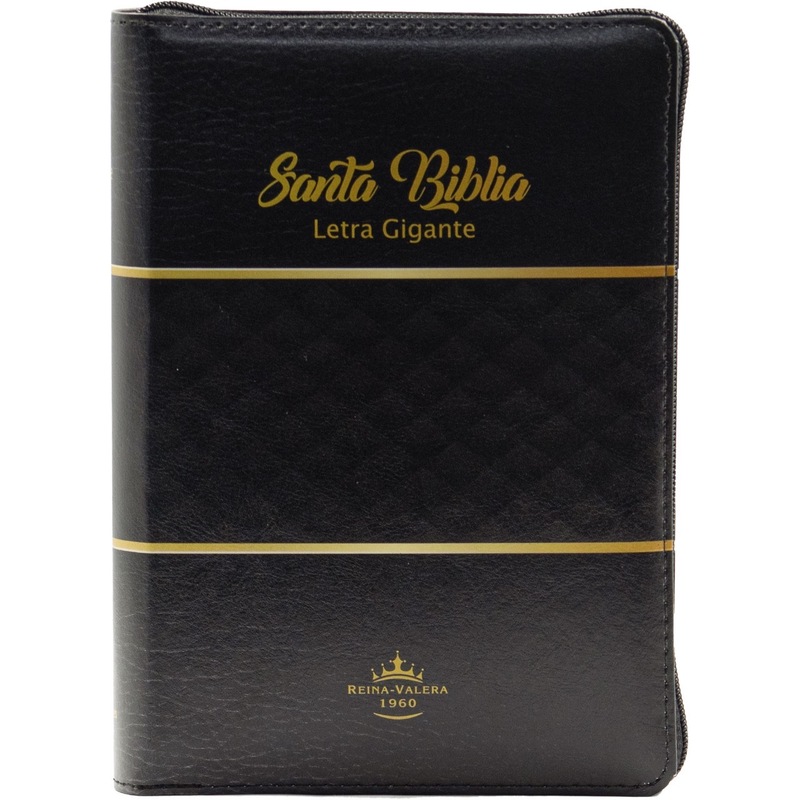 Santa Biblia Manual Letra Gigante Imitación Piel, Negra 14 puntos