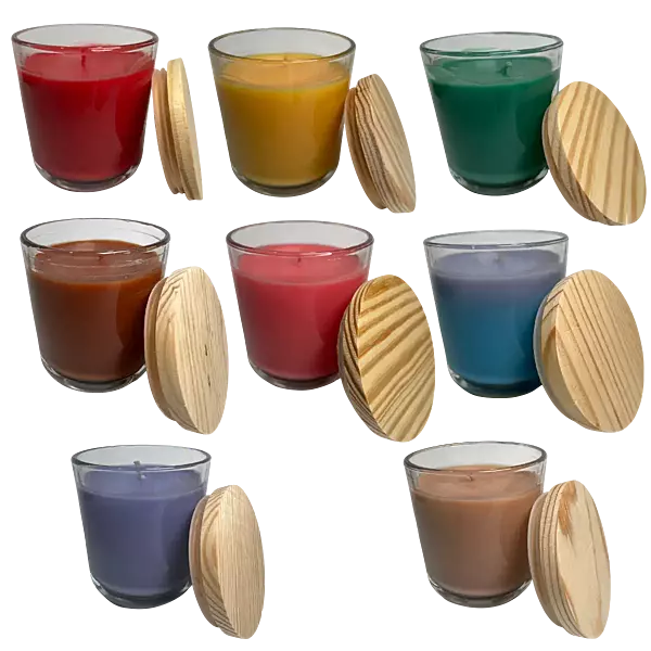14 oz. Colored Wax Soy Candles