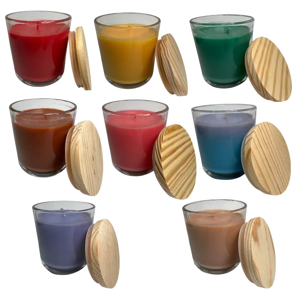14 oz. Colored Wax Soy Candles