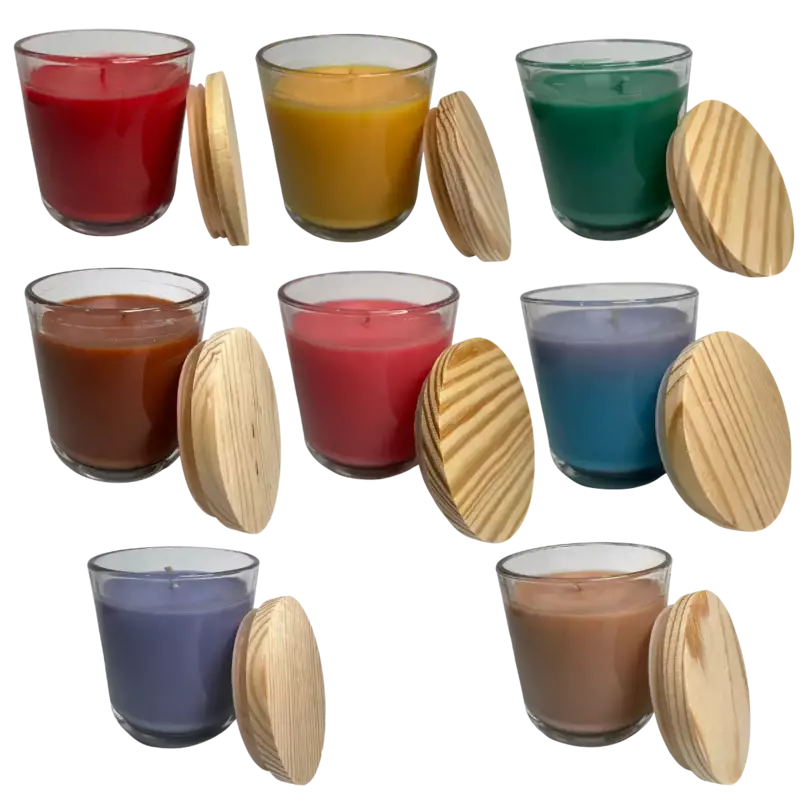 14 oz. Colored Wax Soy Candles