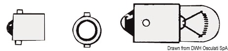 Bayonet bulb, small 12 V 4 W
