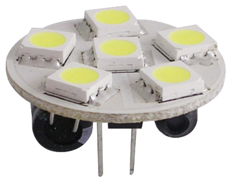 6-LED bulb G4 rear connection � 24 mm