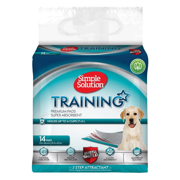 Simple Solution Premium Dog and Puppy Training Pads Pack of 14 Simple Solution Premium Dog and Puppy Training Pads Pack of 14