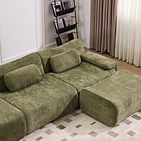 Modular Chenille Sofa Set with Armchair