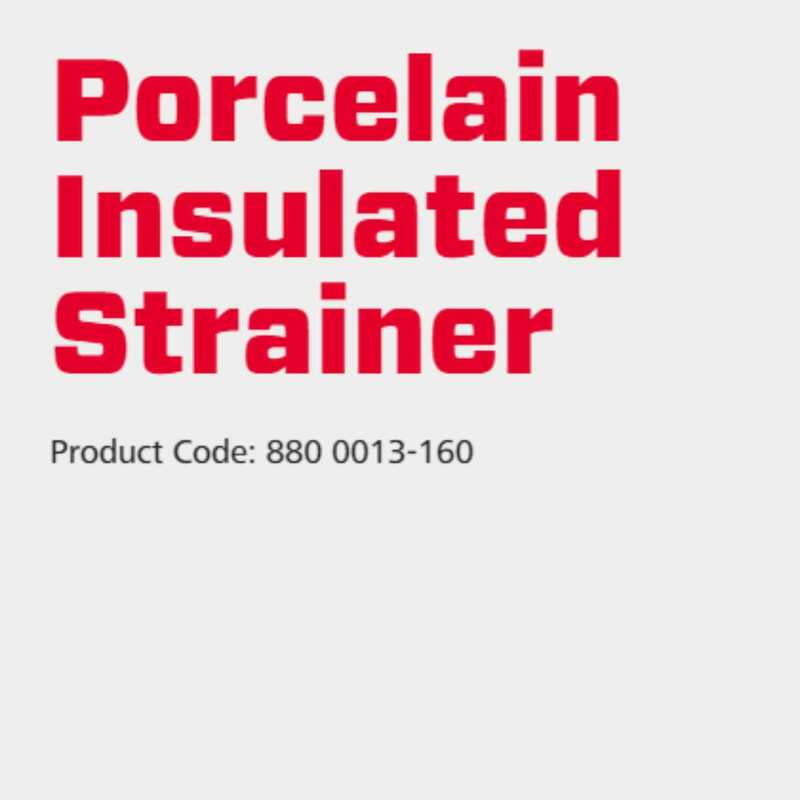 Speedrite Porcelain Insulated Strainer - 10 Pcs