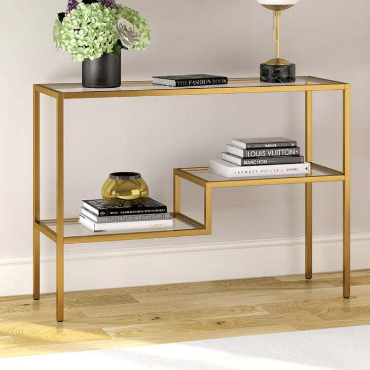 Stockton Golden Metal Frame Console Table Stockton Golden Metal Frame Console Table