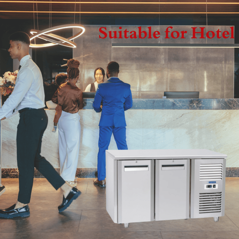 Enjoy chilled refreshments anytime with the Blue Star Kitchen Refrigerator.