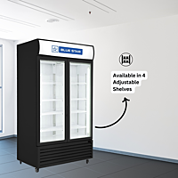 Energy-Efficient Label: Blue Star VC800CD Visi Cooler - Energy-efficient commercial refrigerator