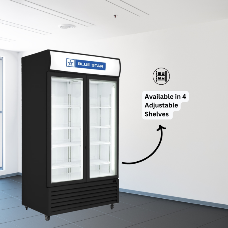 Energy-Efficient Label: Blue Star VC800CD Visi Cooler - Energy-efficient commercial refrigerator