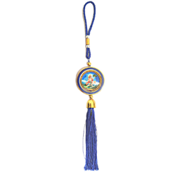 Lord Hanuman Round Image with Special Blue Thread best hanging  for 4 wheel vehicles