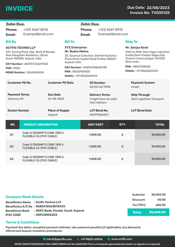 Invoice Template-9 Invoice Template-9