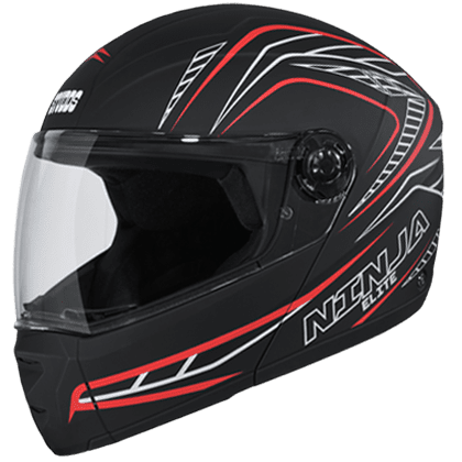 STUDDS NINJA ELITE SUPER D5 MATT BLACK N2 RED (XL)