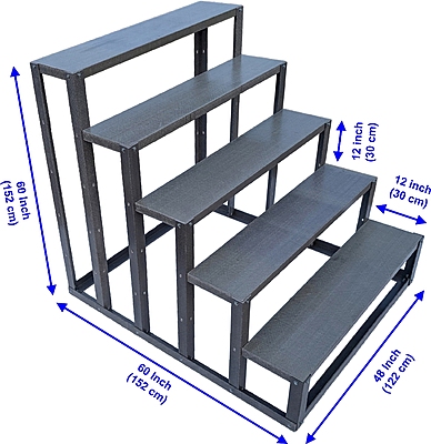 5 Steps Golu Stand Made of Fibre Reinforced Plastic for Navarathri Kolu Padi Grey Color 5 Steps Golu Stand Made of Fibre Reinforced Plastic for Navarathri Kolu Padi Grey Color