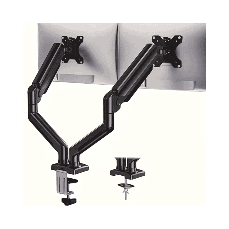 Dual Monitor Mount Gas Spring Arm up to 27" MODEL F160 | NB