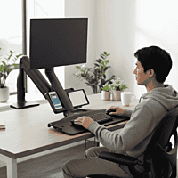 Sit-Stand Work Station Desk Mount SHS21-C01| SKILLTECH