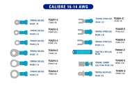 Conector A Tope Azul, Calibre 14-16 - TNA602