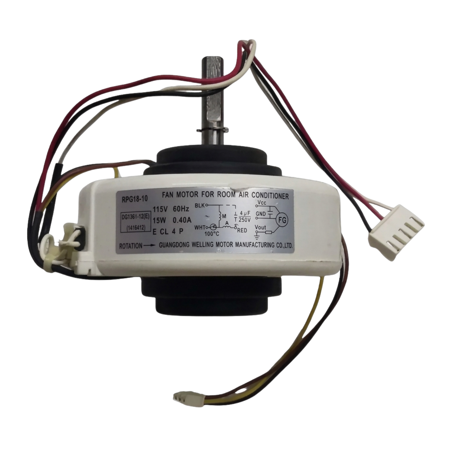 Motor Evaporador Whirlpool 1 Ton Modelo Wa2041Q,110/130V, 15W, 4P, 0.42A,Ra15B - 1416412
