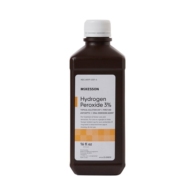 McKesson® Antiseptic Hydrogen Peroxide Topical Liquid 16 oz. Bottle