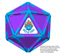 Full Dice - Disc Golf-Teal-Purple-Purple