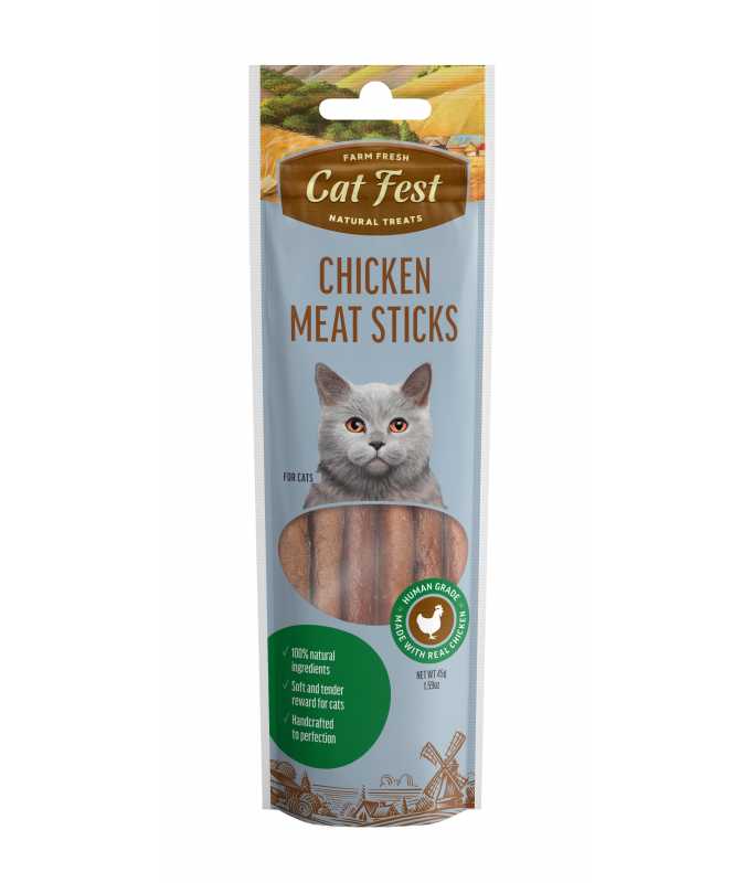 Cat Fest Meat Sticks Chicken TREAT 45g Cat Fest Meat Sticks Chicken TREAT 45g