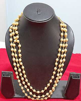 D143: Ready To Ship Beautiful 3 Layered Pearls Mala