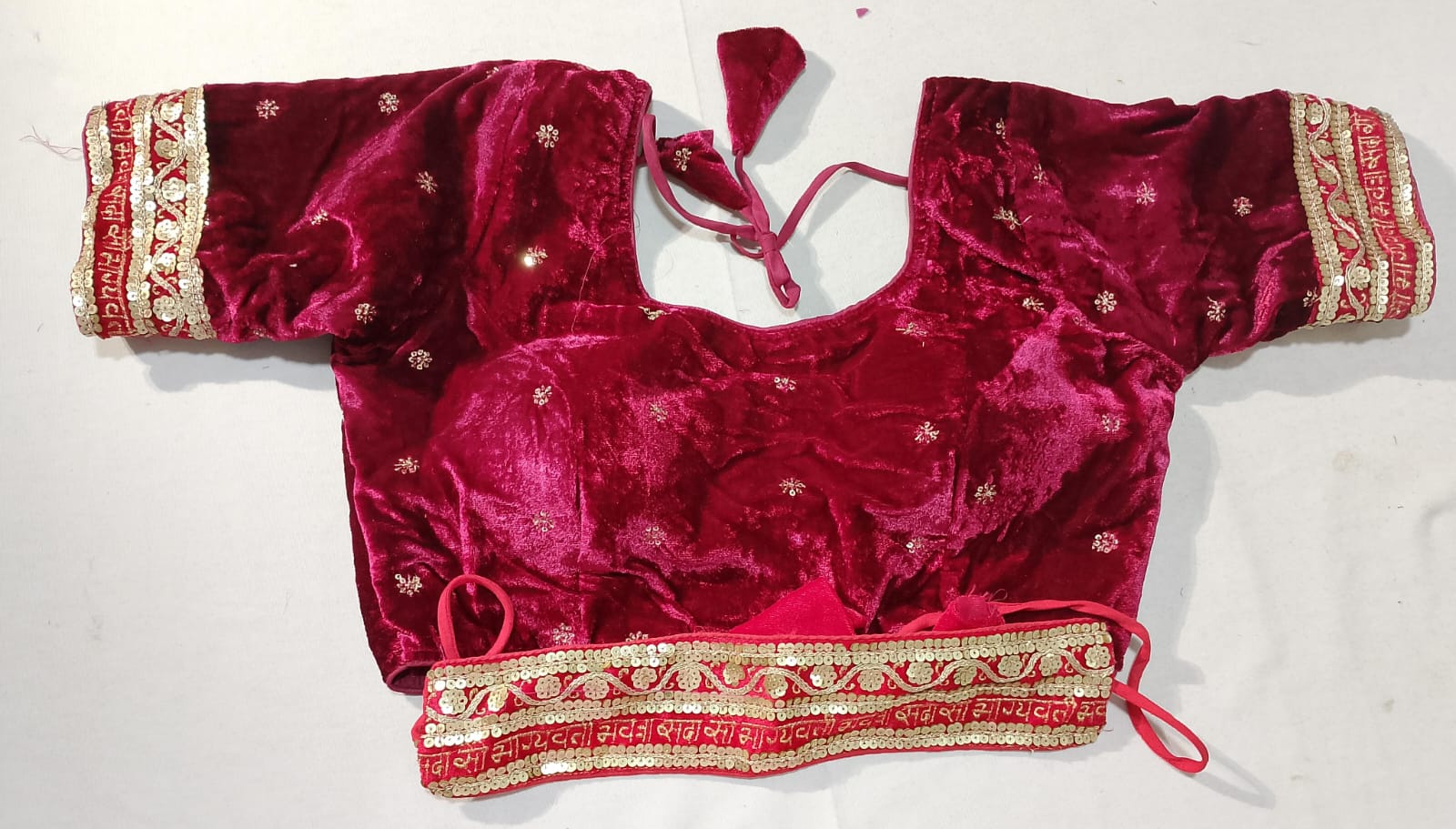 K070: Ready To Ship Beautiful Redvelvate Blouse