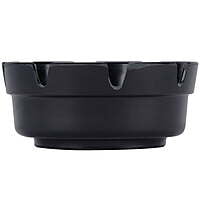 Black Plastic Ashtray 8 notches 4 1/4" x 1 3/4" - 12/Pack