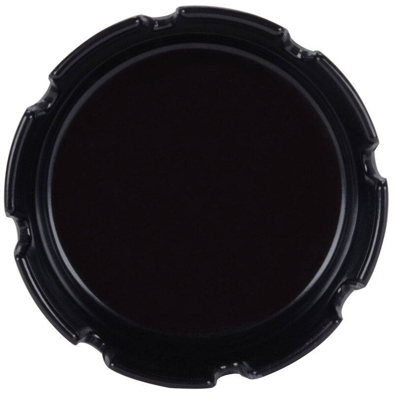 Black Plastic Ashtray 8 notches 4 1/4" x 1 3/4" - 12/Pack