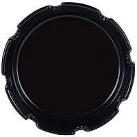 Black Plastic Ashtray 8 notches 4 1/4" x 1 3/4" - 12/Pack