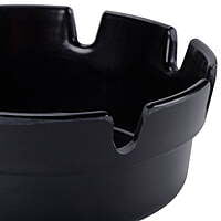Black Plastic Ashtray 8 notches 4 1/4" x 1 3/4" - 12/Pack