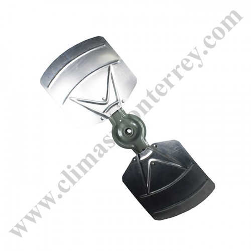 Aspa de Aluminio, 2 Hojas, Flecha 1/2 Pulgada, Diámetro 24 Pulgadas, con Buje, Clima Central 3 Toneladas, Giro CW, York