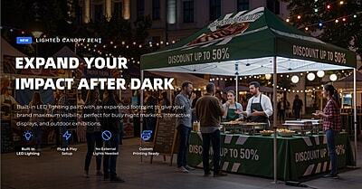 10'x15' Custom Lighted Canopy Tent