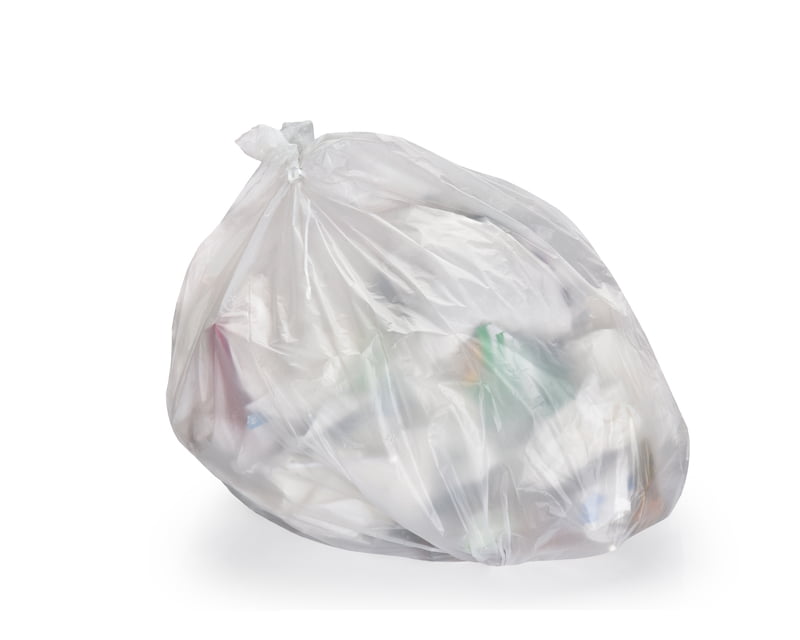 High Density Trash Can Liner 24" x 33" 6 Micron, Clear - 1,000/Case
