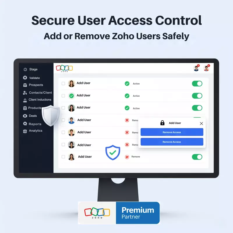Zoho Admin: Add or Remove Users Securely