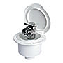 Classic Evo white deck shower PVC hose 2.5 mm Flat mounting