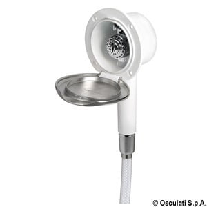 Doccia Classic Evo Deck Shower, PVC Hose 12ft (Vertical Mount)