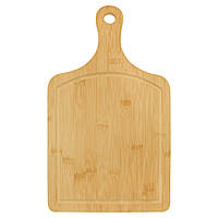15 1/2"x9" Bamboo Cutting Board Paddle Shape with Drip Ring