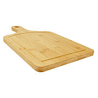 15 1/2"x9" Bamboo Cutting Board Paddle Shape with Drip Ring