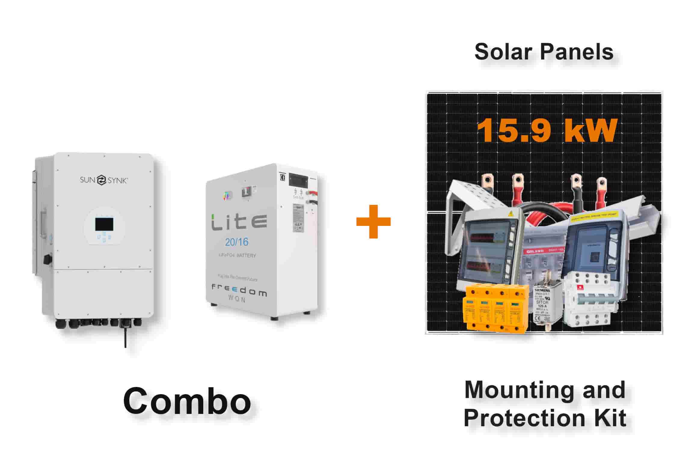12.0 kW SUNSYNK 3-Phase Hybrid - FREEDOM WON Combo, c/w 20 kWh Floor Standing Lithium Battery 12.0 kW SUNSYNK 3-Phase Hybrid - FREEDOM WON Combo, c/w 20 kWh Floor Standing Lithium Battery
