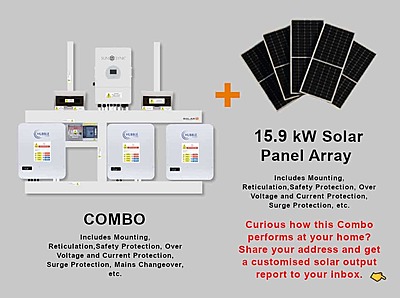 12.0 kW SUNSYNK 3-Phase Hybrid - HUBBLE Combo, c/w 3x 5.12 kWh Lithium Batteries